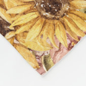 Couverture Polaire Fleurs de couleur aquarelle (Coin)