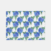 Couverture Polaire fleurs de couleur d'eau (Devant (Horizontal))