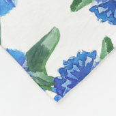 Couverture Polaire fleurs de couleur d'eau (Coin)