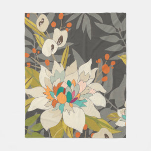 Couverture Polaire Fleurs de crépuscule tropicaux