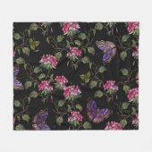 Couverture Polaire Fleurs de datura brodées : Art Botanique (Devant (Horizontal))