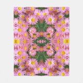 Couverture Polaire Fleurs De Faisée Rose Et Motif De Bumble (Devant)