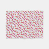 Couverture Polaire Fleurs de fête et Pois (Devant (Horizontal))