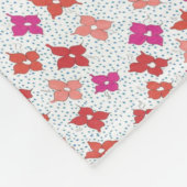 Couverture Polaire Fleurs de fête et Pois (Coin)