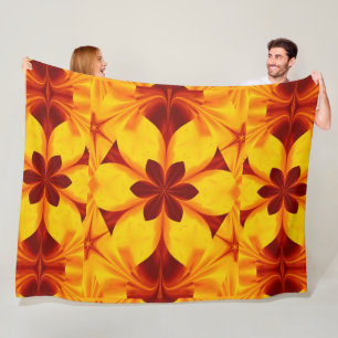Couverture Polaire Fleurs de feu de Bohême 45