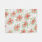 Couverture Polaire Fleurs de Fiesta tropicales (Devant (Horizontal))