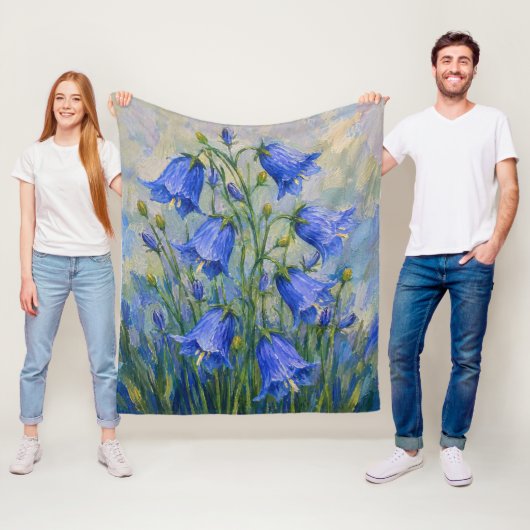 Couverture Polaire Fleurs de Jacinthes (En situation)