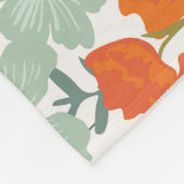 Couverture Polaire Fleurs de jardin : rose, orange sans soudure (Coin)