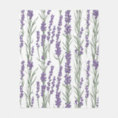 Couverture Polaire Fleurs de lavande à l'aquarelle (Devant)