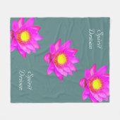 Couverture Polaire Fleurs de Lotus pilotées par l'Esprit sur la toiso (Devant (Horizontal))