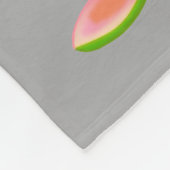 Couverture Polaire Fleurs de Lotus rose sur gris argenté clair (Coin)