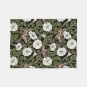 Couverture Polaire Fleurs de lune et sphinx Mois (Devant (Horizontal))