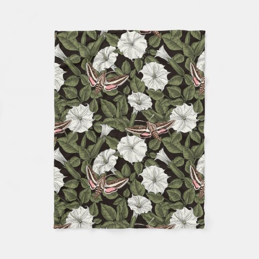 Couverture Polaire Fleurs de lune et sphinx Mois (Devant)