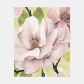 Couverture Polaire Fleurs de Magnolia (Devant)