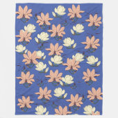 Couverture Polaire Fleurs de Magnolia (Devant)