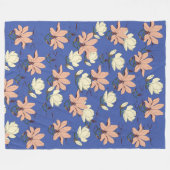 Couverture Polaire Fleurs de Magnolia (Devant (Horizontal))