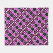 Couverture Polaire Fleurs de marguerite violette Conception abstraite (Devant (Horizontal))