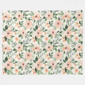 Couverture Polaire Fleurs de menthe pêche   (Devant (Horizontal))
