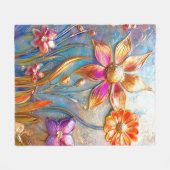 Couverture Polaire Fleurs de métal (Devant (Horizontal))