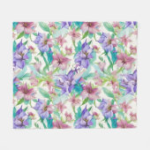 Couverture Polaire Fleurs de motifs floraux (Devant (Horizontal))