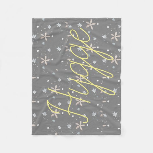 Couverture Polaire Fleurs De Neige Hygge (Devant)