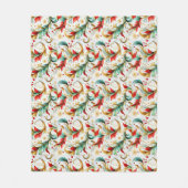 Couverture Polaire Fleurs de Noël tourbillonnées (Devant)