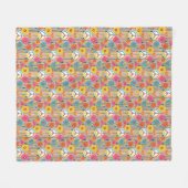 Couverture Polaire Fleurs de paix (Devant (Horizontal))