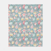 Couverture Polaire Fleurs de Pâques pastel décoratives (Devant)