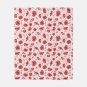 Couverture Polaire Fleurs de pavot (Devant)