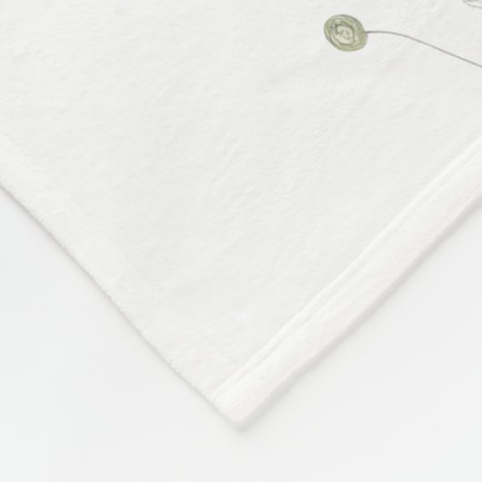 Couverture Polaire Fleurs de pavot orange (Coin)