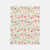 Couverture Polaire Fleurs de pêche au printemps gaies (Devant)