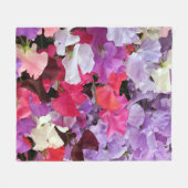 Couverture Polaire Fleurs de pois doux en fleur (Devant (Horizontal))