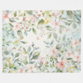 Couverture Polaire Fleurs de pommier (Devant (Horizontal))