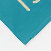 Couverture Polaire Fleurs de Pop Retro Motif Turquoise Personnalisé (Coin)