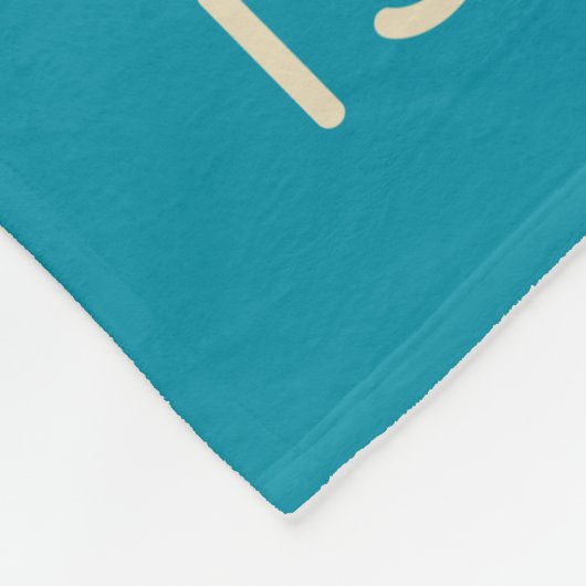 Couverture Polaire Fleurs de Pop Retro Motif Turquoise Personnalisé (Coin)