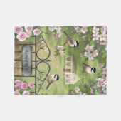 Couverture Polaire Fleurs de poulet Ferme victorienne (Devant (Horizontal))
