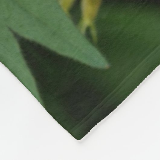 Couverture Polaire Fleurs de Primrose Jaune Abstraites (Coin)