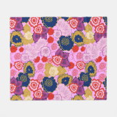 Couverture Polaire Fleurs de printemps (Devant (Horizontal))