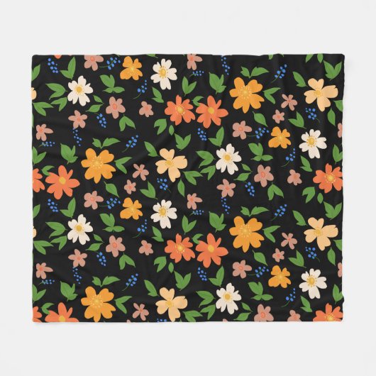 Couverture Polaire Fleurs de printemps (Devant (Horizontal))