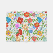 Couverture Polaire Fleurs de printemps colorées (Devant (Horizontal))