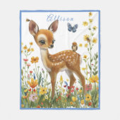 Couverture Polaire Fleurs de printemps des abeilles tachetées (Devant)