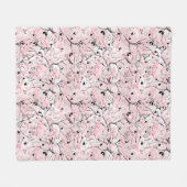 Couverture Polaire Fleurs de printemps fleuris feuilles branches pin (Devant (Horizontal))
