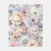 Couverture Polaire Fleurs de rose élégantes (Devant)