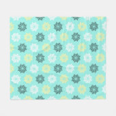 Couverture Polaire Fleurs de Seahorse Aquamarine Fleece Blanket (Devant (Horizontal))