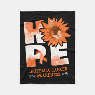 Couverture Polaire Fleurs de sensibilisation à la leucémie