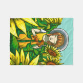 Couverture Polaire Fleurs de soleil (Devant (Horizontal))