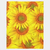 Couverture Polaire Fleurs de soleil (Devant)