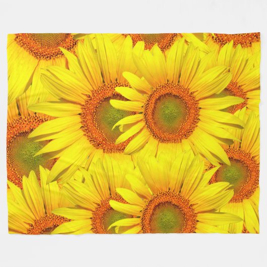 Couverture Polaire Fleurs de soleil (Devant (Horizontal))