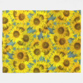 Couverture Polaire Fleurs de soleil (Devant (Horizontal))