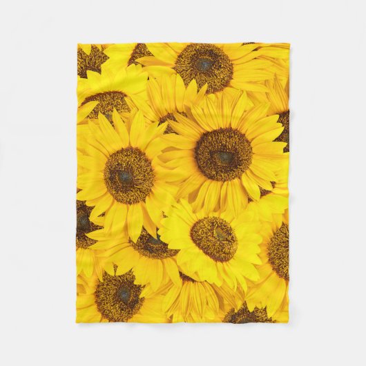 Couverture Polaire Fleurs de soleil (Devant)